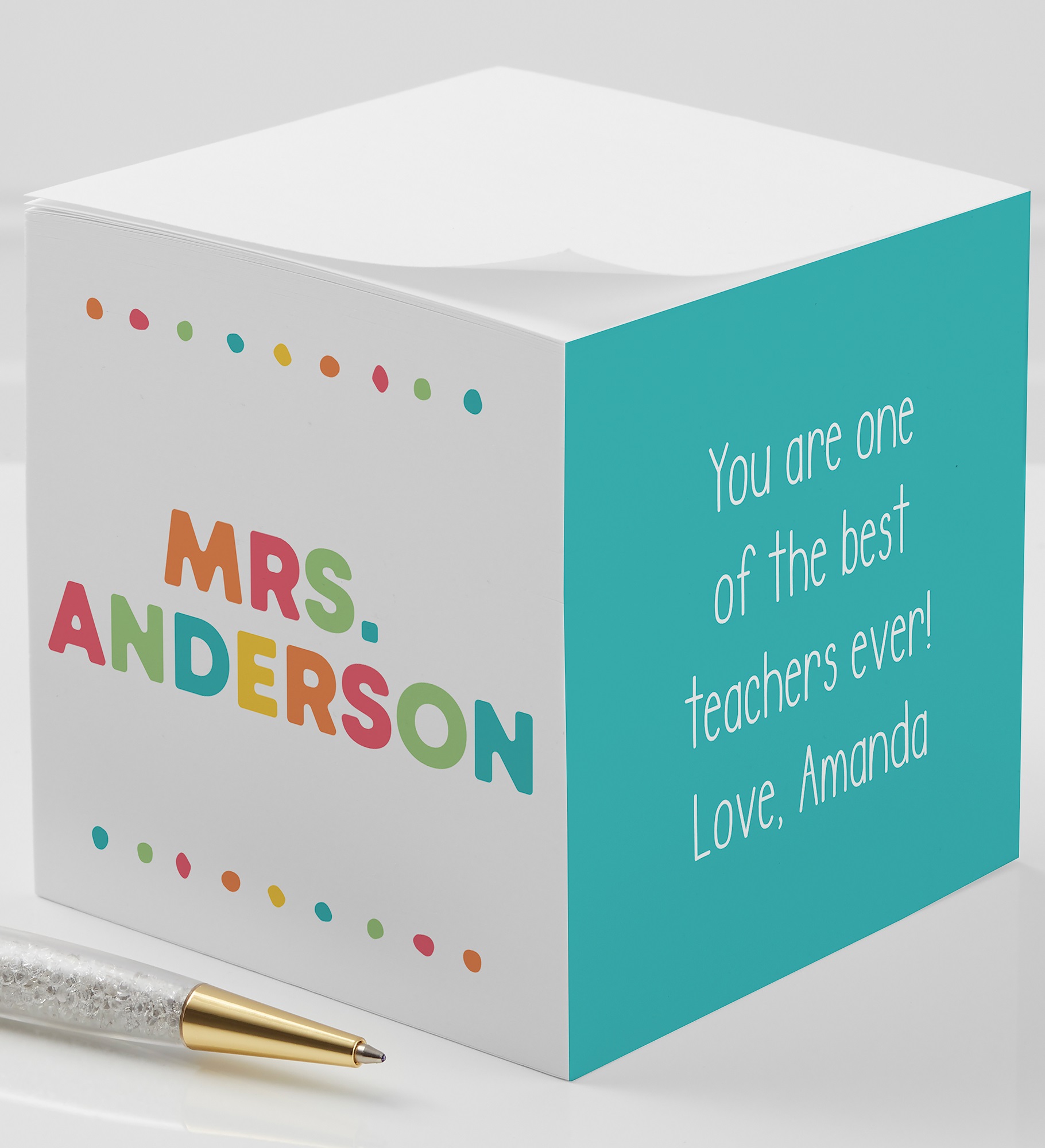 Teacher's Classroom Personalized Paper Note Cube
