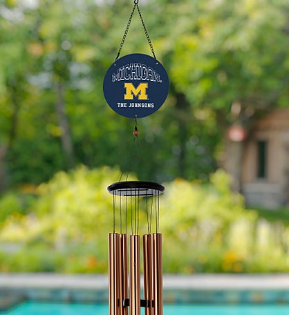 NCAA Michigan Wolverines Personalized Wind Chimes