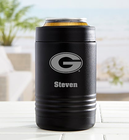 NCAA Georgia Bulldogs Personalized Stainless Insulated Can Holder