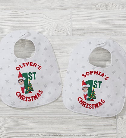 The Elf on the Shelf® Personalized Baby Bibs