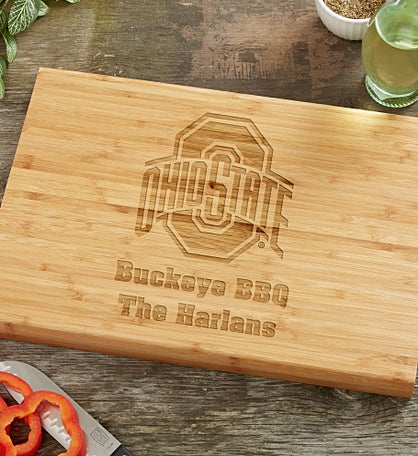 NCAA Ohio State Buckeyes Personalized Bamboo Cutting Board