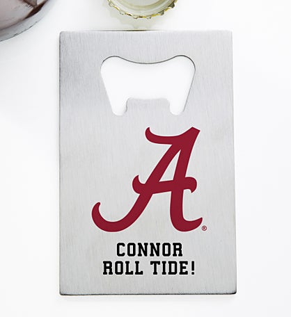 NCAA Alabama Crimson Tide Personalized Credit Card Size Bottle Opener