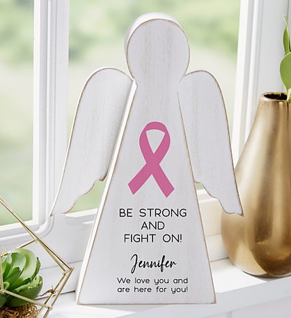 Choose Your Awareness Ribbon Personalized Wood Angel