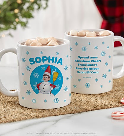 The Elf on the Shelf® Snowball Personalized Christmas Mugs