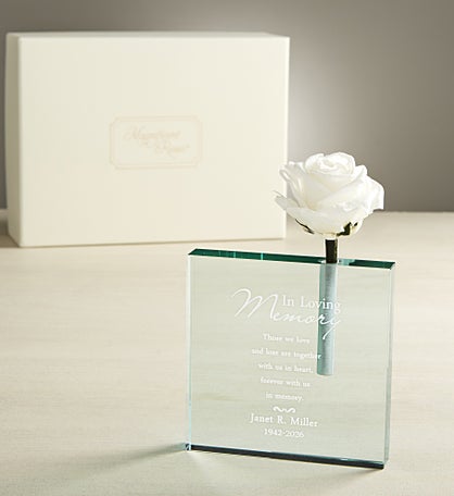 Magnificent Roses® Personalized Love Blooms Eternal Bud Vase