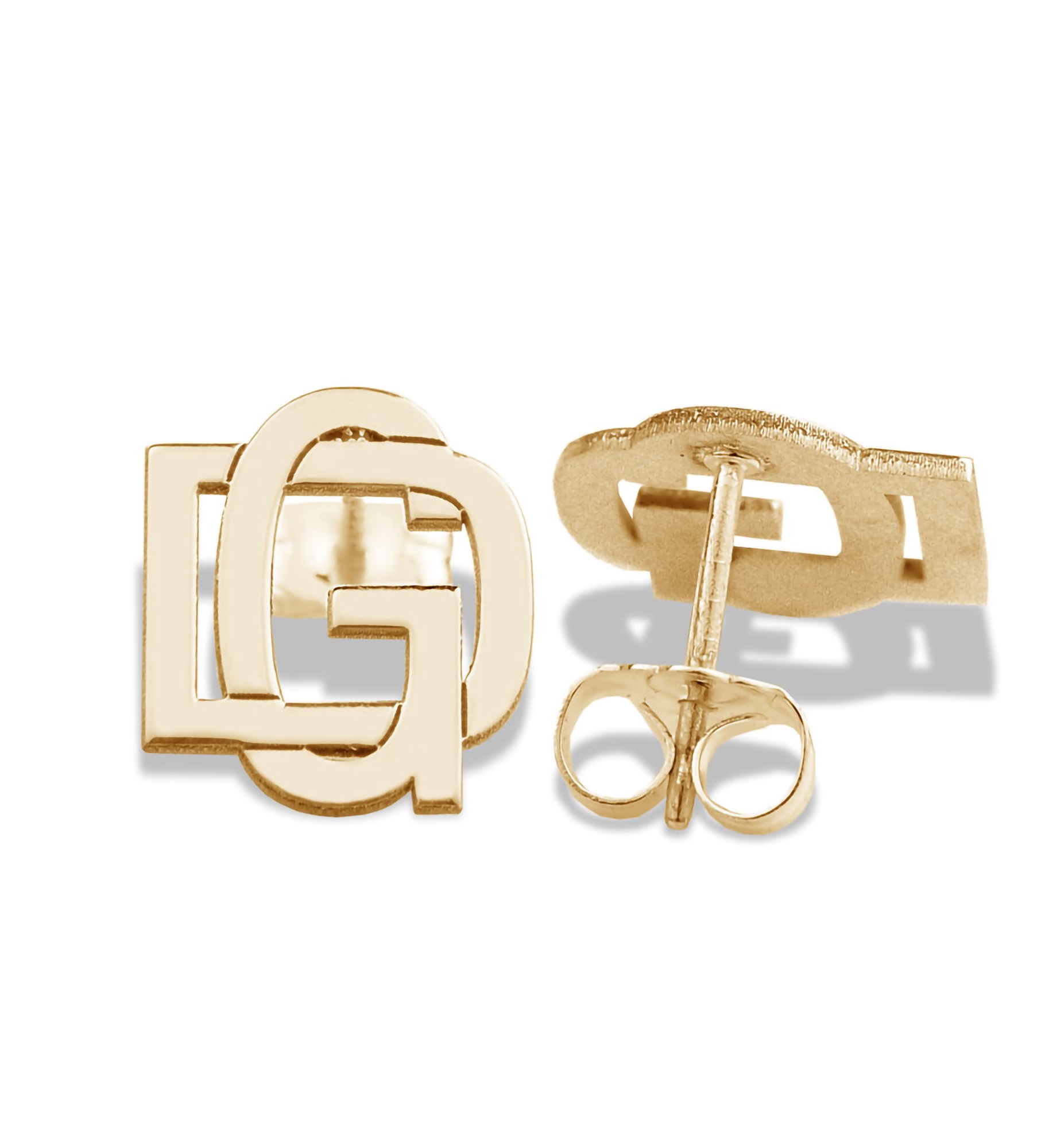 Personalized Overlapping Initial Earrings