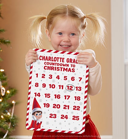 The Elf on the Shelf® Countdown Personalized Dry Erase Sign