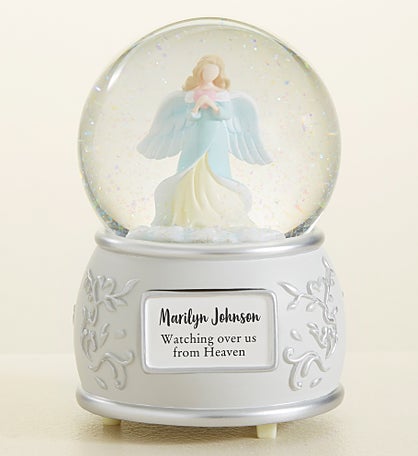 Memorial Angel Personalized Snow Globe