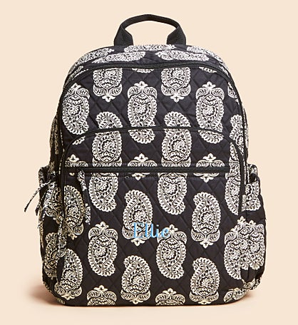 Vera Bradley Embroidered Iconic Paisley Backpack-Moonless Night