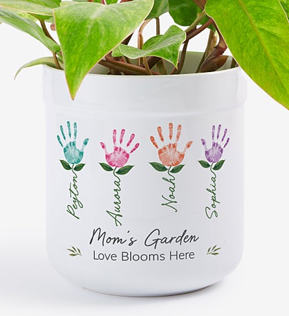 Handprint Art Personalized Outdoor Flower Pot