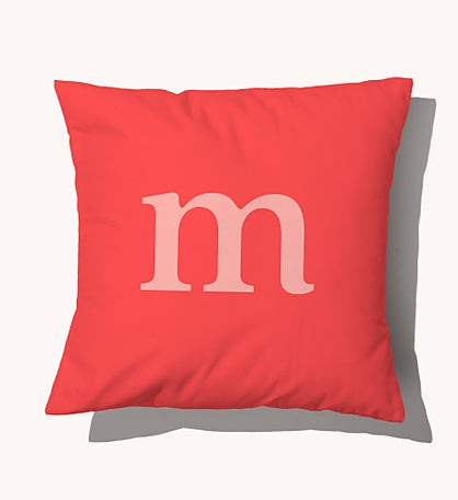 Typewriter Initial Personalized Throw Pillow