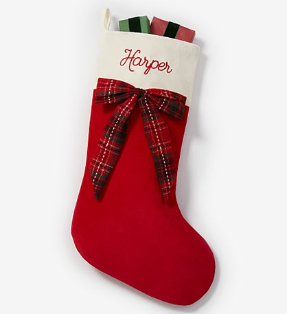 Festive Threads Embroidered Christmas Stockings