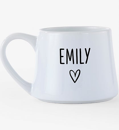 Heartfelt Name Personalized 13oz. Ceramic Tapered Mug