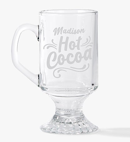 Hot Chocolate Engraved 10oz Irish Footed Mug