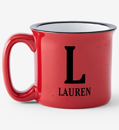 Initial Impressions Personalized Speckled Ceramic Camp Mug