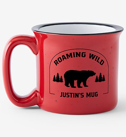 Woodland Personalized Speckled Ceramic Camp Mug