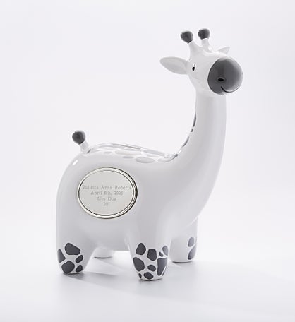 Engraved Ceramic Giraffe Bank