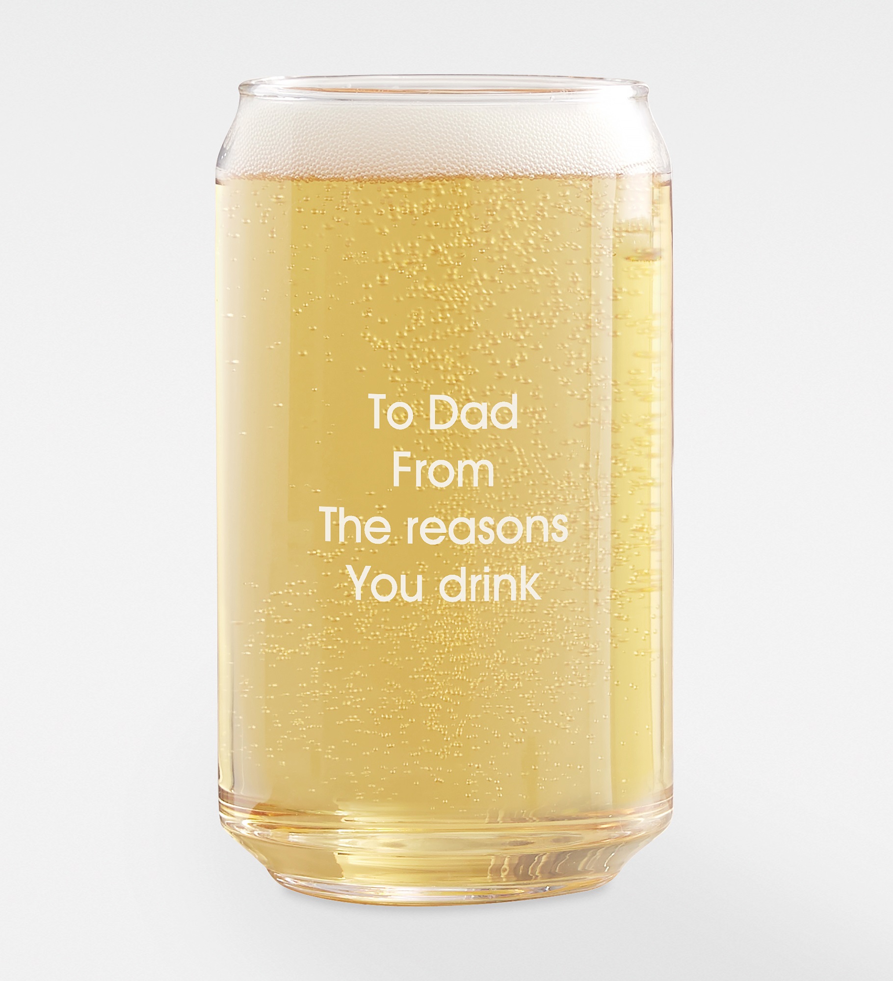 Engraved Message Beer Glass Collection For Dad