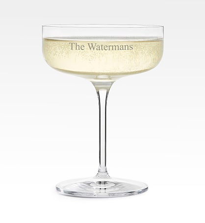 Engraved Luigi Bormioli Champagne Coupe