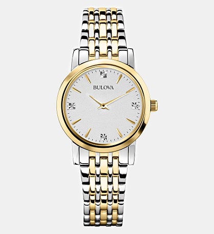 Engraved Bulova Classic Two-Tone Watch