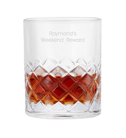 Engraved Single Hatch DOF Whiskey Glass