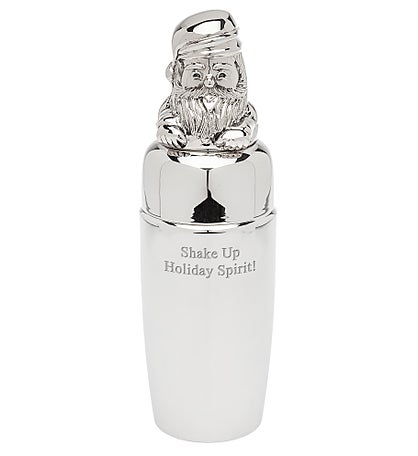 Engraved Santa Cocktail Shaker