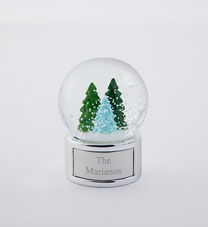 Engraved Tree Trio Mini Snow Globe