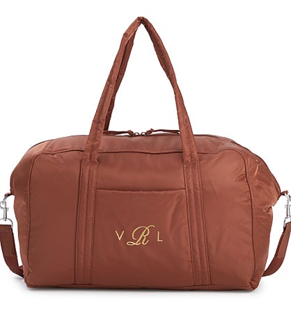 Embroidered Vera Bradley Miramar Weekender in Cinnamon