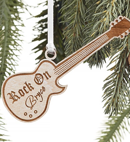Kittenish Engraved Wood Guitar Ornaments