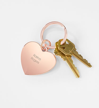 Engraved Rose Gold Heart Keychain by Jessie James Decker