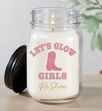 Kittenish Personalized Let's Glow Girls Candle