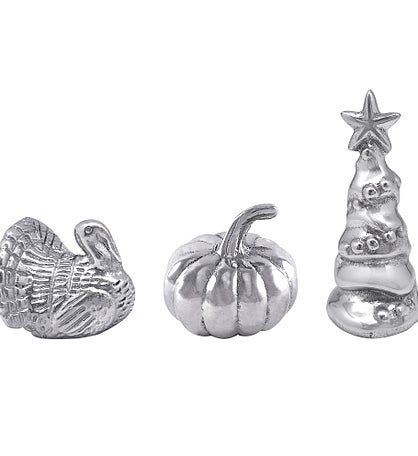 Mariposa Turkey, Pumpkin, and Tree Napkin Weight Set