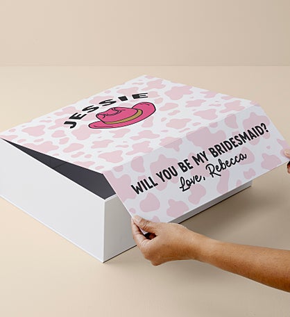 Kittenish Cowgirl Chic Personalized Keepsake Box