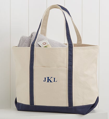 Kittenish Embroidered Canvas Weekender Tote