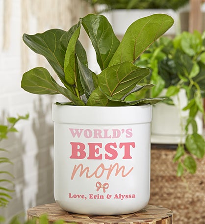 Personalized World's Best Mom Flower Pot by Jessie James Decker