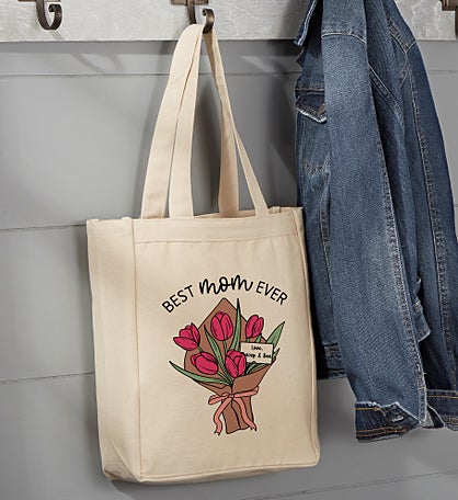 Personalized Bouquet for Mom Canvas Tote Bags by Jessie James Decker