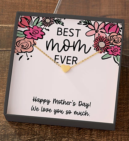 Kittenish Necklace in Printed Floral Mother's Day Card Box