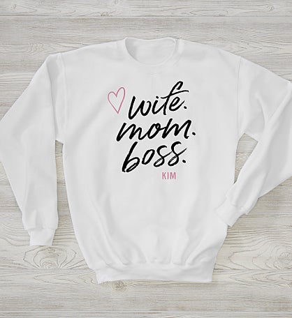 Wife. Mom. Boss. Personalized Sweatshirt by Jessie James Decker