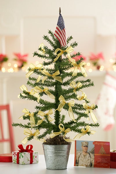 tabletop trees with Tie Yellow Ribbon Tree