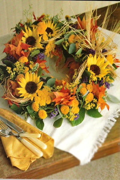 Fresh Sunflower Wreath