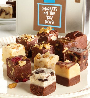 Congrats on the BIG News Gourmet Fudge Tin