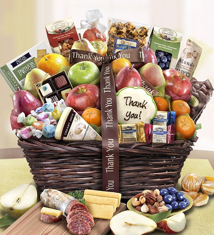 Thank You Fruit & Sweets Gift Basket