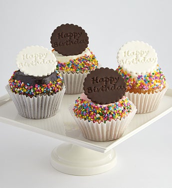Little Whisk Happy Birthday Jumbo Filled Cupcakes