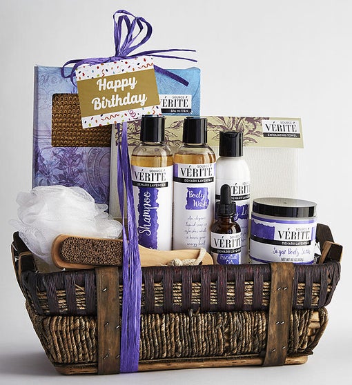 It's Your Birthday! Denarii Lavender Spa Basket