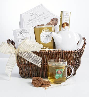 Time To Relax Tea  Teapot Gift Basket