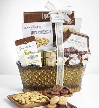 Faith  Fond Memories Sympathy Candle Basket