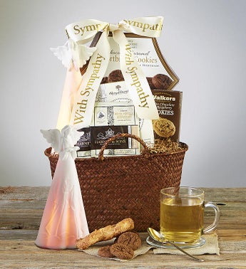 Moments of Reflection Basket with Angel Light