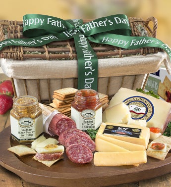 Fathers Day Epicurean Meat  Cheese Gift Basket