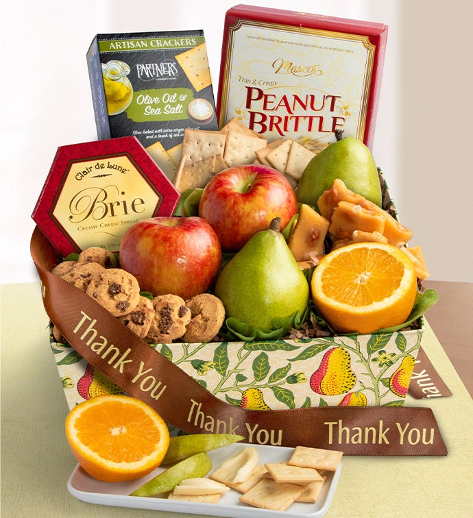 Thank You Fresh From the Orchard Fruit Gift Basket