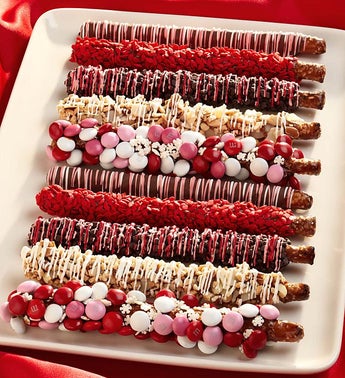 valentine rods pretzel delivery valentines chocolate gourmet 1800flowers candy flowers gift